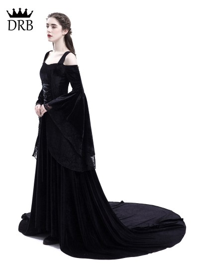 black medieval dress