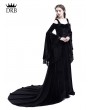 Rose Blooming Black Off-the-Shoulder Renaissance Gothic Medieval Dress