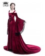 Rose Blooming Red Off-the-Shoulder Renaissance Fairy Tale Medieval Dress