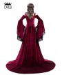 Rose Blooming Red Off-the-Shoulder Renaissance Fairy Tale Medieval Dress