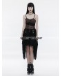 Punk Rave Black and Coffee Lace High-Low Steampunk Dress