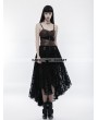 Punk Rave Black and Coffee Lace High-Low Steampunk Dress