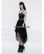 Punk Rave Black and Coffee Lace High-Low Steampunk Dress