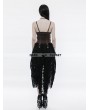 Punk Rave Black and Coffee Lace High-Low Steampunk Dress