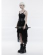 Punk Rave Black Lace High-Low Steampunk Dress