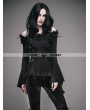 Eva Lady Black Vintage Pattern Romantic Gothic Flower Shirt for Women
