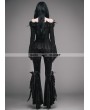 Eva Lady Black Vintage Pattern Romantic Gothic Flower Shirt for Women