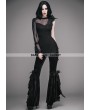 Eva Lady Black Romantic Gothic One Sleeve Shirt for Women