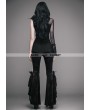 Eva Lady Black Romantic Gothic One Sleeve Shirt for Women