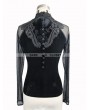 Eva Lady Black Gothic Vintage Velvet Rose Shirt for Women
