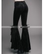 Eva Lady Black Vintage Gothic Velvet Flared Trousers for Women