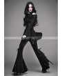 Eva Lady Black Vintage Gothic Velvet Flared Trousers for Women