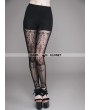 Eva Lady Black Vintage Pattern Gothic Leggings for Women