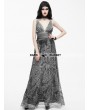 Eva Lady Sexy Deep V-Neck Gothic Goddess Evening Dress