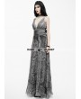 Eva Lady Sexy Deep V-Neck Gothic Goddess Evening Dress