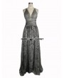 Eva Lady Sexy Deep V-Neck Gothic Goddess Evening Dress