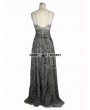 Eva Lady Sexy Deep V-Neck Gothic Goddess Evening Dress