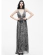 Eva Lady Sexy Deep V-Neck Gothic Goddess Evening Dress