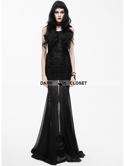 Eva Lady Black Sexy Gothic Goddess Mermaid Dress
