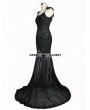 Eva Lady Black Sexy Gothic Goddess Mermaid Dress