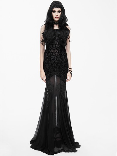 Eva Lady Black Sexy Gothic Goddess Mermaid Dress