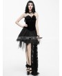 Eva Lady Black Gothic Feather Lace Short Dress