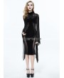 Eva Lady Black Gothic Long Trumpet Sleeves Sexy Velvet Dress