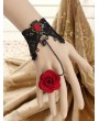 Handmade Lace Flower Gothic Bracelet Ring Jewelry