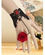 Handmade Lace Flower Gothic Bracelet Ring Jewelry