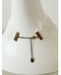 Handmade White Lace Pendant Gothic Necklace
