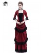 Rose Blooming Red Victorian Bustle Dress