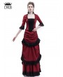 Rose Blooming Red Victorian Bustle Dress