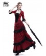 Rose Blooming Red Victorian Bustle Dress