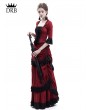 Rose Blooming Red Victorian Bustle Dress