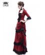 Rose Blooming Red Victorian Bustle Dress