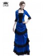 Rose Blooming blue Victorian Bustle Dress