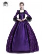 Rose Blooming Purple Masked Ball Gothic Victorian Costume Dress