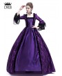 Rose Blooming Purple Masked Ball Gothic Victorian Costume Dress