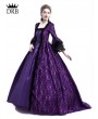 Rose Blooming Purple Masked Ball Gothic Victorian Costume Dress