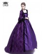 Rose Blooming Purple Masked Ball Gothic Victorian Costume Dress