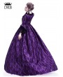 Rose Blooming Purple Masked Ball Gothic Victorian Costume Dress