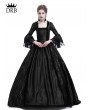 Rose Blooming Black Masked Ball Gothic Victorian Costume Dress