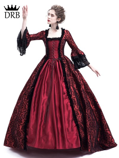 white christmas dresses Gothic Victorian-Inspired Off-Shoulder Layered Dress main image 1