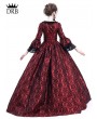 Rose Blooming Red Masked Ball Gothic Victorian Costume Dress