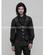 Punk Rave Black Vintage Gothic Buckles Waistcoat for Men