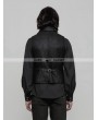 Punk Rave Black Vintage Gothic Buckles Waistcoat for Men