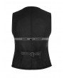 Punk Rave Black Vintage Gothic Buckles Waistcoat for Men