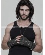 Punk Rave Grey Steampunk Gloves for Men