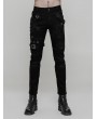 Punk Rave Black Gothic Punk Personality Vintage Trousers for Men