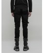 Punk Rave Black Gothic Punk Personality Vintage Trousers for Men